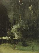 James Mcneill Whistler, nocturne in black and gold the falling rocket